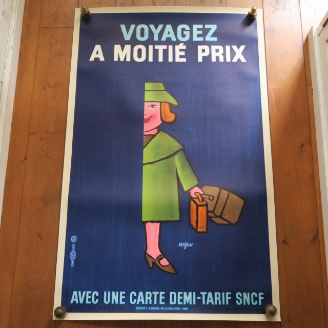 サヴィニャック フランス国鉄 マダム ヴィンテージポスター Savignac SNCF