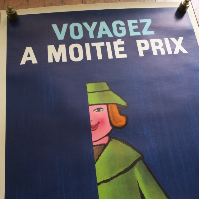サヴィニャック フランス国鉄 マダム ヴィンテージポスター Savignac SNCF