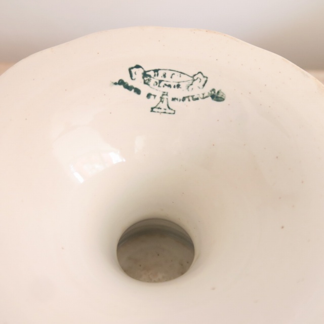 クレイユモントロー製 アンティーク コンポティエ 野イチゴのレリーフ Creil Montereau