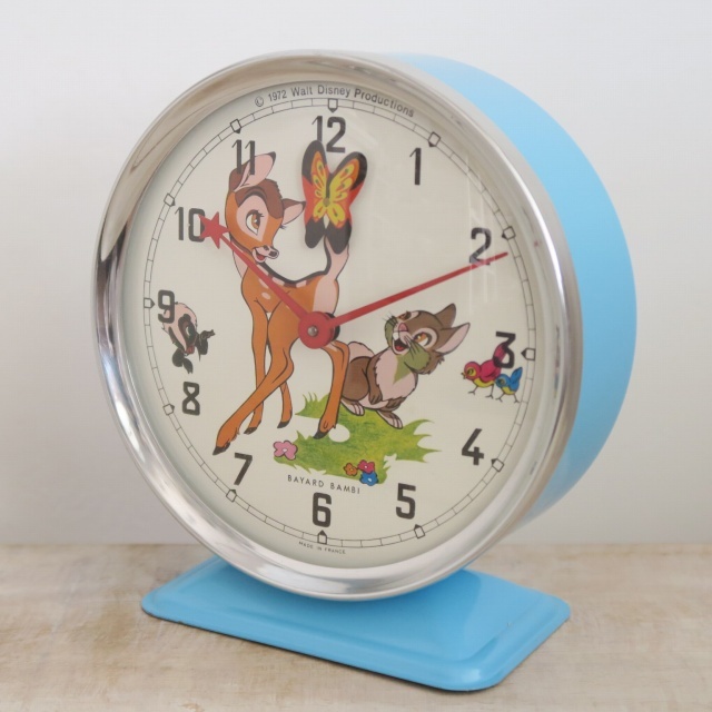 ウォルト・ディズニー 小鹿のバンビ ビンテージ目覚まし時計 BAMBI BAYARD製