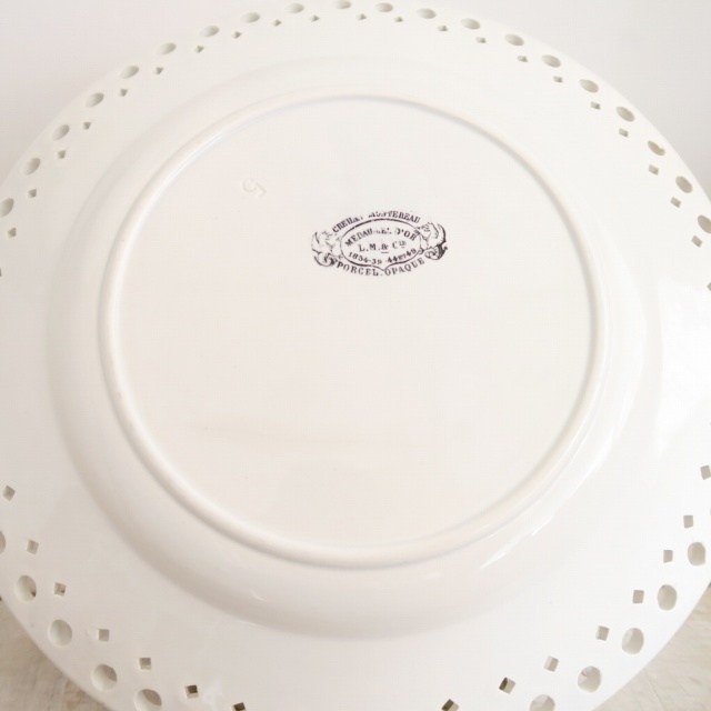 クレイユモントロー製 アンティーク皿 プレート レリーフ Creil Montereau
