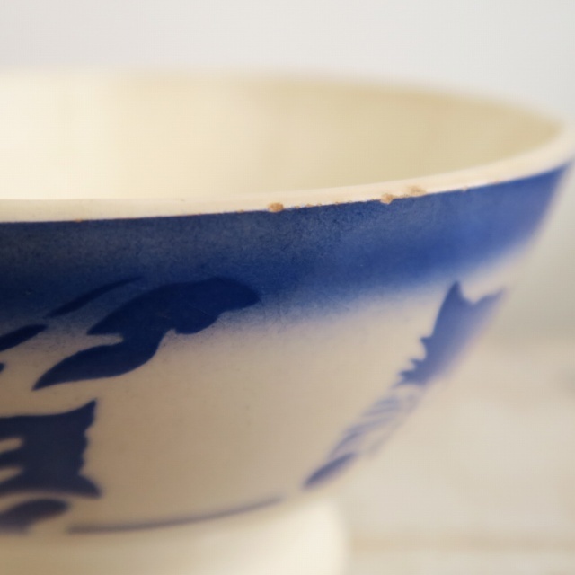 アンティーク カフェオレボウル ネコ フランス バドンヴィレー製