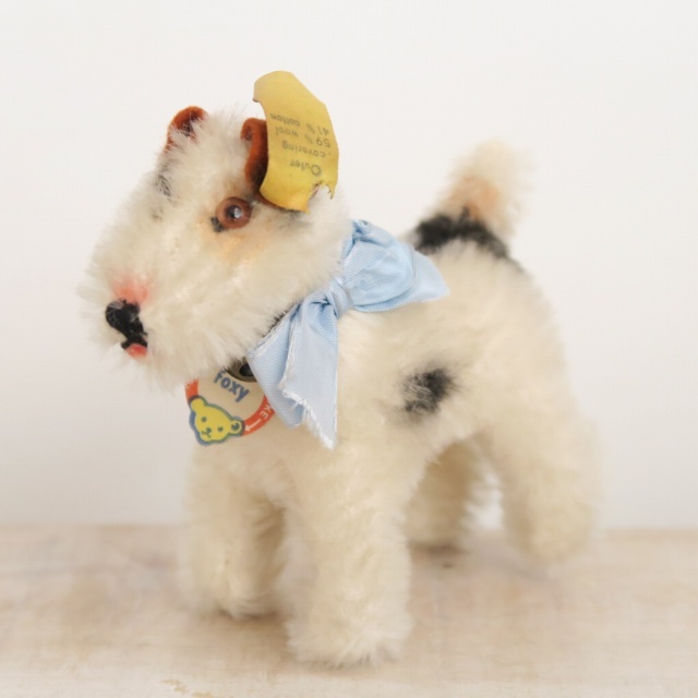 アンティーク シュタイフ ワイヤー フォックス テリア Steiff Foxy 10cmサイズ