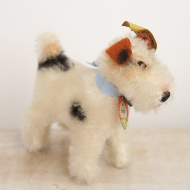 アンティーク シュタイフ ワイヤー フォックス テリア Steiff Foxy 10cmサイズ