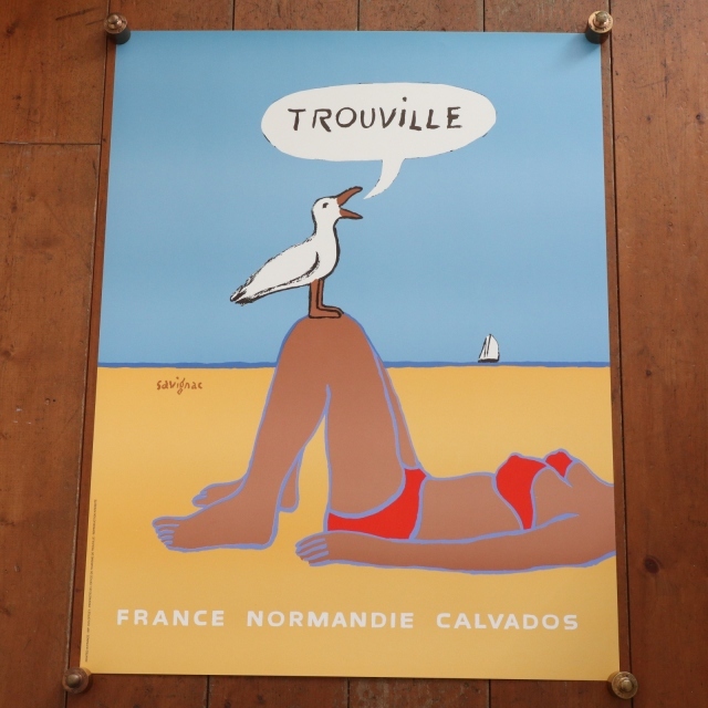 サヴィニャック カルヴァドス オリジナル ポスター Savignac TROUVILLE FRANCE NORMANDIE CALVADOS