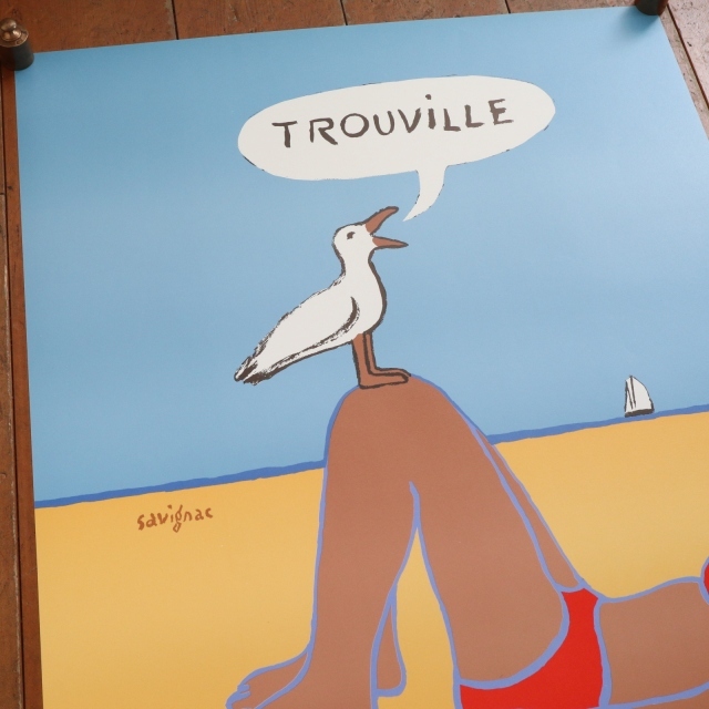 サヴィニャック カルヴァドス オリジナル ポスター Savignac TROUVILLE FRANCE NORMANDIE CALVADOS