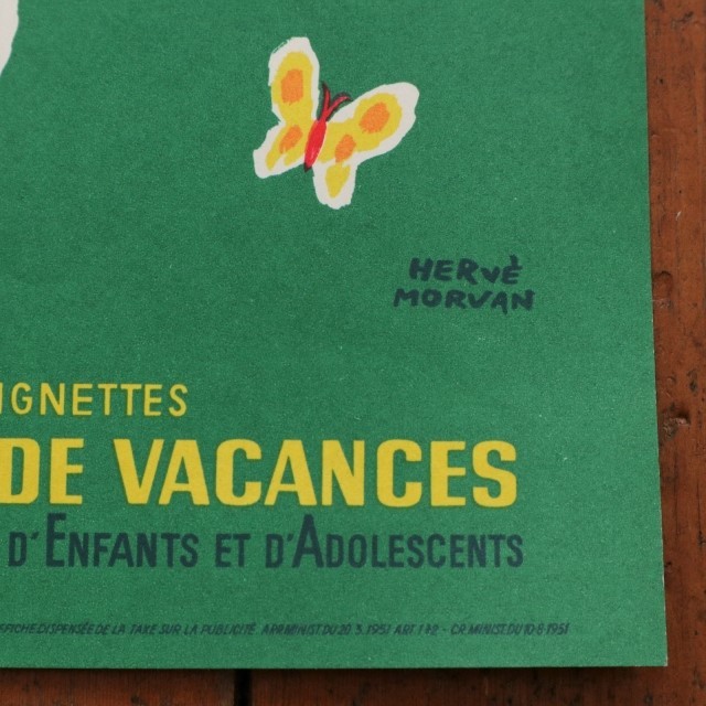 エルベ モルバン ビンテージポスター Jeunesse au plein air 1965年 Herve Morvan