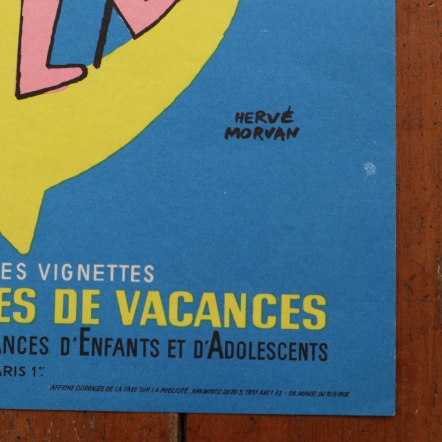 エルベ モルバン ビンテージポスター Jeunesse au plein air 1964年 Herve Morvan