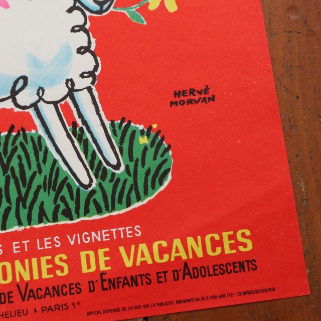 エルベ モルバン ビンテージポスター Jeunesse au plein air 1966年 Herve Morvan