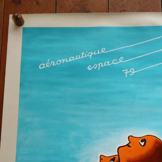 サヴィニャック パリ国際航空宇宙ショー ビンテージポスター Savignac AERONAUTIQUE ESPACE 1979