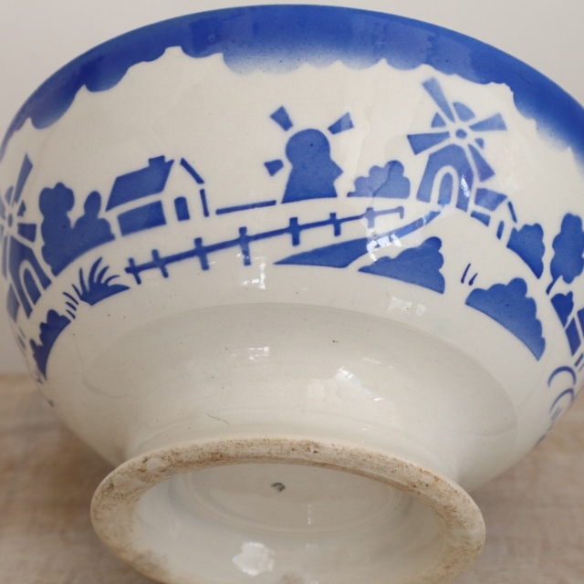 フランスアンティーク カフェオレボウル 風車ステンシル 【公式通販】