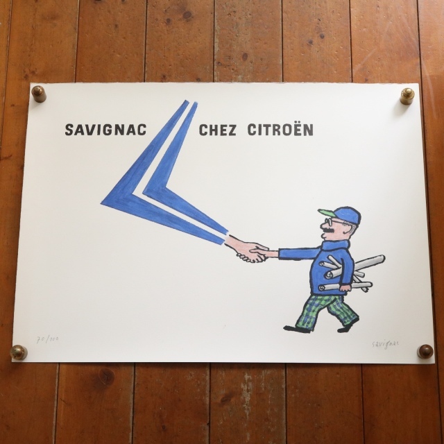 サヴィニャック シトロエン ヴィンテージポスター SAVIGNAC CHEZ CITROEN 70/100
