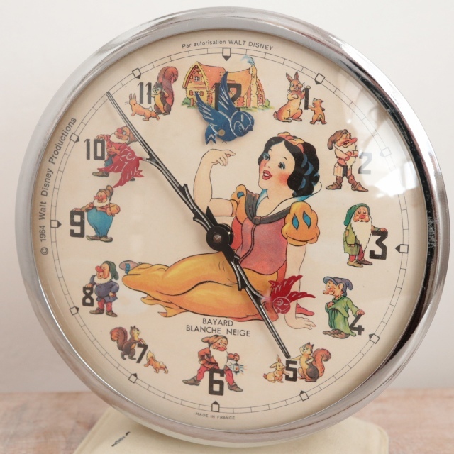 ウォルト・ディズニー 白雪姫 ビンテージ目覚まし時計 BLANCHE NEIGE BAYARD製