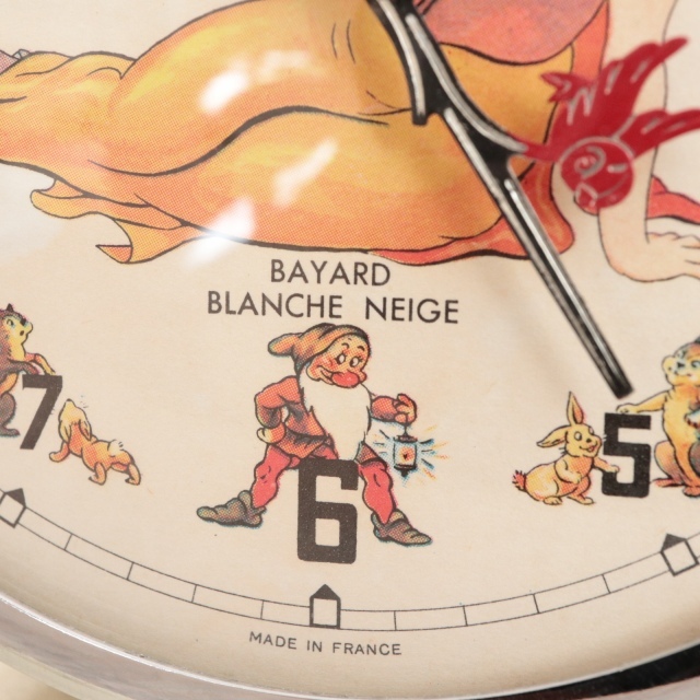 ウォルト・ディズニー 白雪姫 ビンテージ目覚まし時計 BLANCHE NEIGE BAYARD製