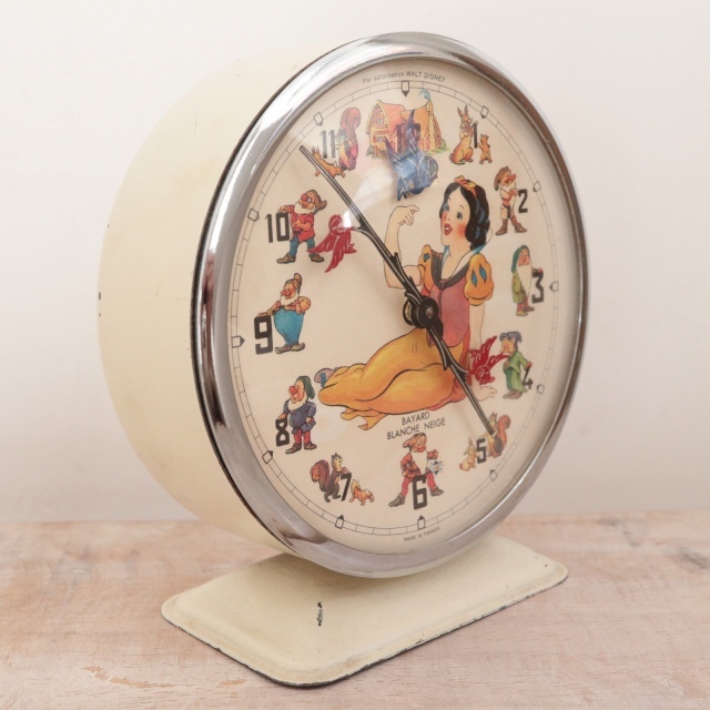 ウォルト・ディズニー 白雪姫 ビンテージ目覚まし時計 BLANCHE NEIGE BAYARD製