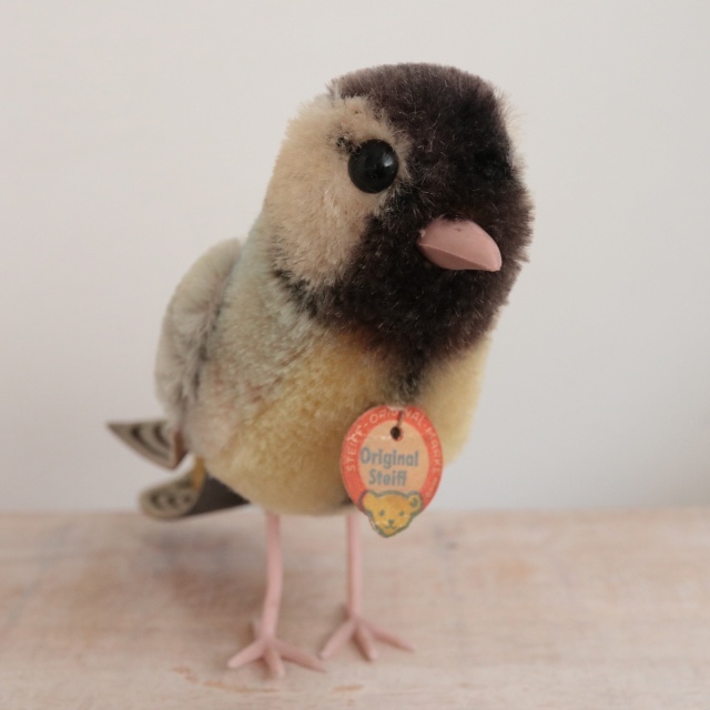 アンティーク シュタイフ シジュウカラ 小鳥 Steiff Meise 10cm