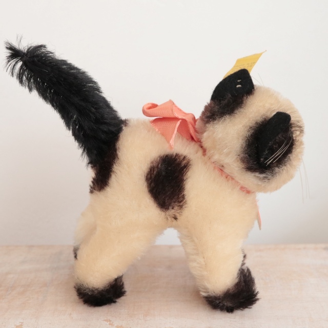 アンティーク シュタイフ ネコ Steiff Gussy 12cm