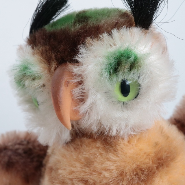 アンティーク シュタイフ フクロウ Steiff Wittie 14cm