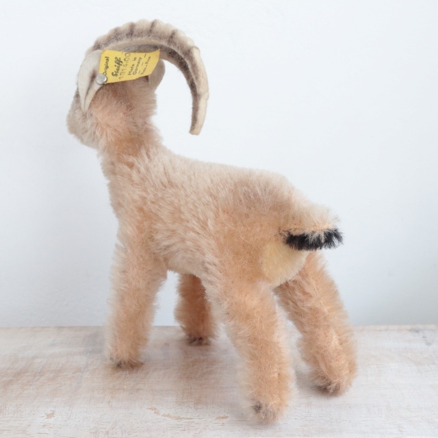 アンティーク シュタイフ 山羊 Steiff Rocky 14cm