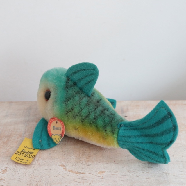 アンティーク シュタイフ 魚 Steiff Flossy 13cm