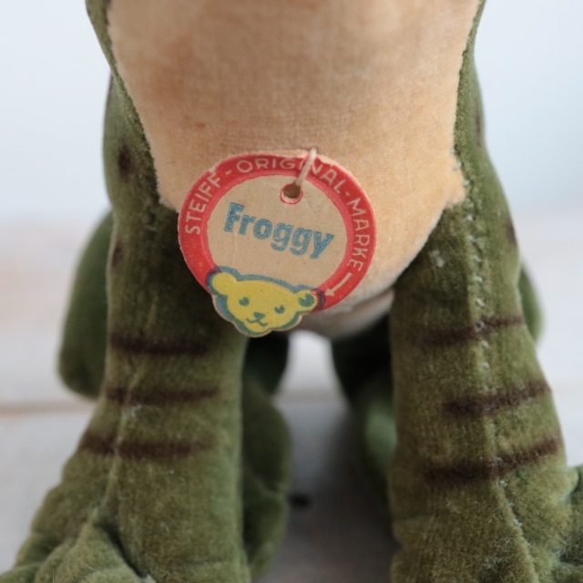 アンティーク シュタイフ カエル Steiff Froggy 8cm