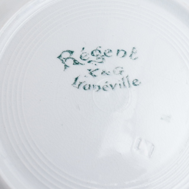 アンティークプレート Regent デザート皿 フランス リュネヴィル製 K&G Luneville