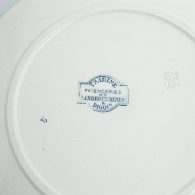 アンティークプレート 平皿 TSARINE フランス サルグミンヌ製 SARREGUEMINES & DIGOIN