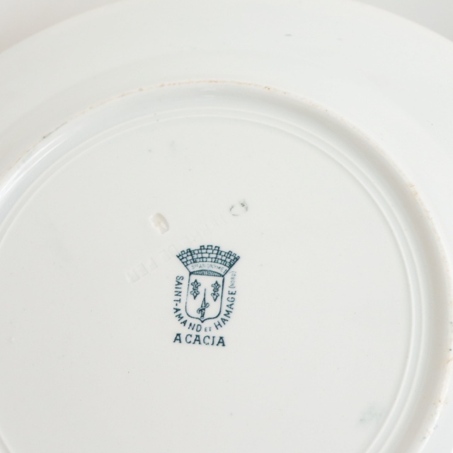 アンティーク プレート 皿 ACACIA フランス サンタマン製 SAINT AMAND HAMAGE