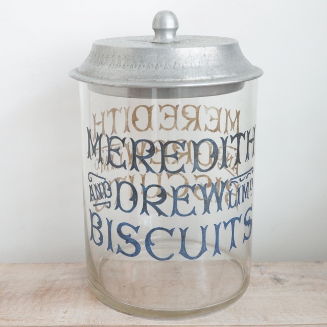 アンティーク ビスケットジャー MEREDITH AND DREW BISCUITS 
