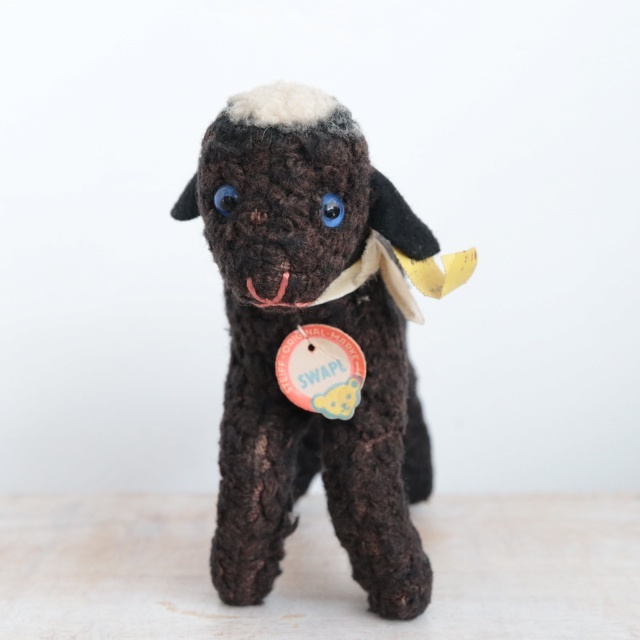 ヴィンテージ シュタイフ ペルシャラムのSwaple 黒羊 Steiff ドイツ ヴィンテージ シュタイフ ペルシャラムのSwaple 黒羊 Steiff ドイツ