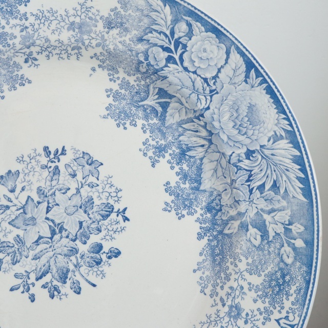 アンティーク プレート 大皿 FLEURS フランス ペクソンヌ製 PEXONNE Fenal Freres