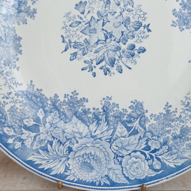 アンティーク プレート 大皿 FLEURS フランス ペクソンヌ製 PEXONNE Fenal Freres