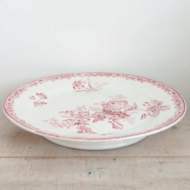 専用❣️美品フランスアンティーク サルグミンヌ パープルの花絵が美しいコンポティエ 美品 フランスアンティーク サルグミンヌ パープルの花絵が