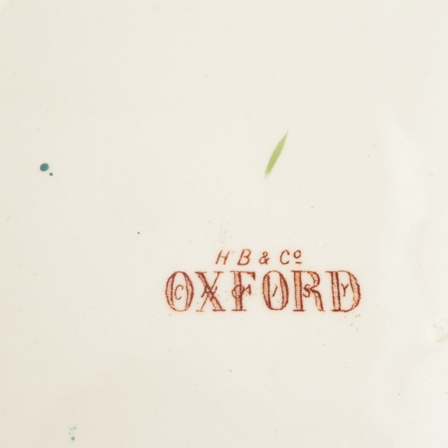 アンティーク プレート 花と小鳥 OXFORD フランス ショワジールロワ製 CHOISY LE ROI