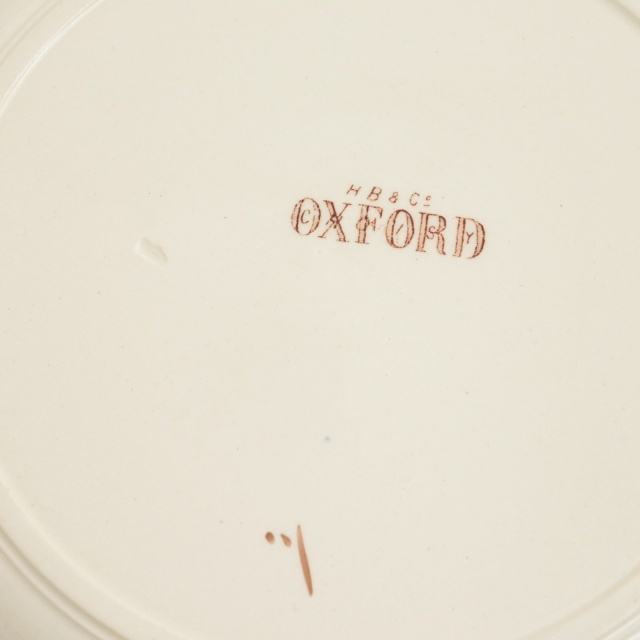 アンティーク プレート 花と小鳥 OXFORD フランス ショワジールロワ製 CHOISY LE ROI