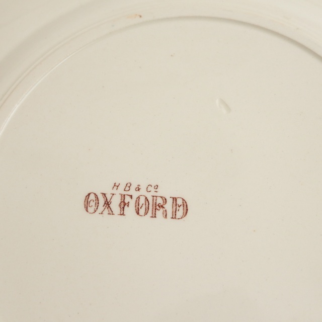 アンティーク プレート 花と小鳥 OXFORD フランス ショワジールロワ製 CHOISY LE ROI