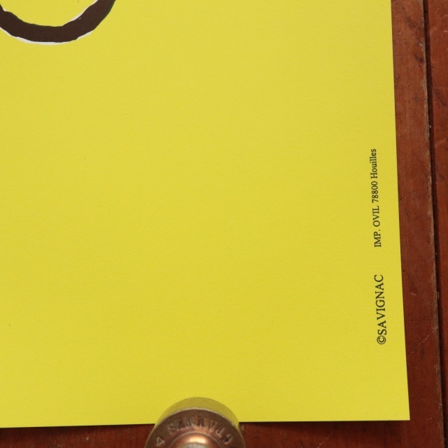 サヴィニャック ボジョレー・ヌーヴォー ヴィンテージポスター Savignac Buvons ici le Vin Nouveau