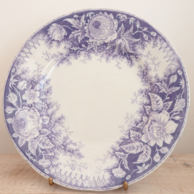 アンティークプレート デザート皿  JARDINIERE フランス サルグミンヌ製 U&C SARREGUEMINES