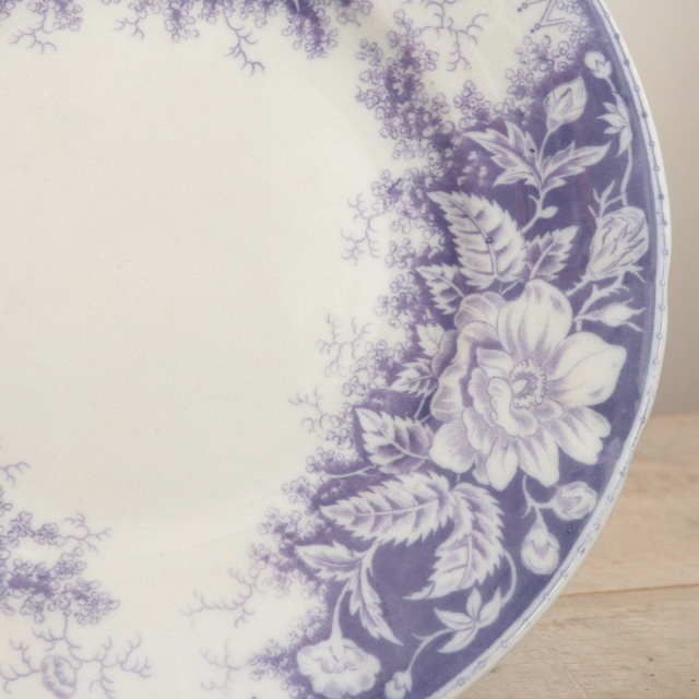 アンティークプレート デザート皿 JARDINIERE フランス サルグミンヌ製