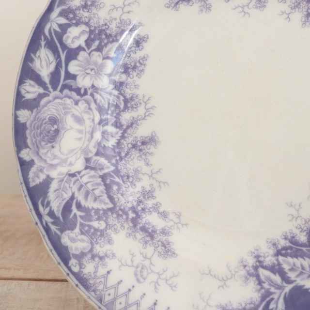 アンティークプレート デザート皿  JARDINIERE フランス サルグミンヌ製 U&C SARREGUEMINES