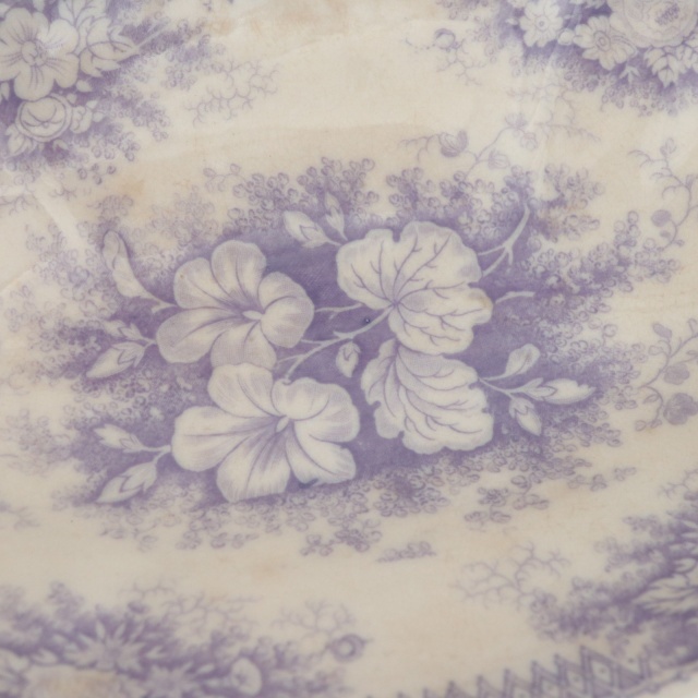 アンティーク ラヴィエ オーバル皿 JARDINIERE フランス サルグミンヌ製 U&C SARREGUEMINES