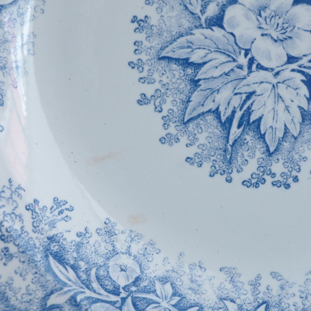 アンティーク プレート FLEURS 深皿 フランス ペクソンヌ製 PEXONNE Fenal Freres