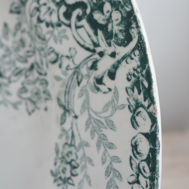 アンティークプレート 皿 FRUITS フランス サンタマン製 SAINT AMAND