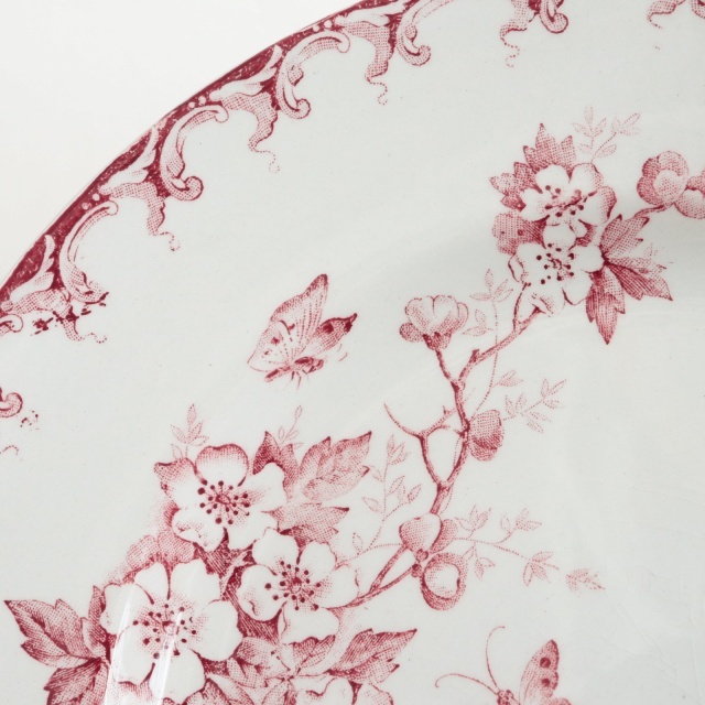 アンティーク プレート 小鳥 皿 AUBEPINE フランス サンタマン製