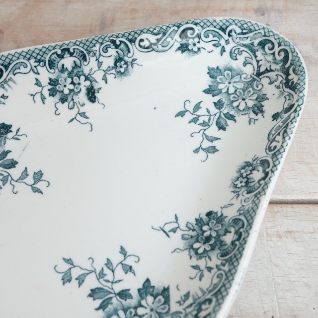 フランスアンティーク皿 サンタマン ハンドペイントのラヴィエ