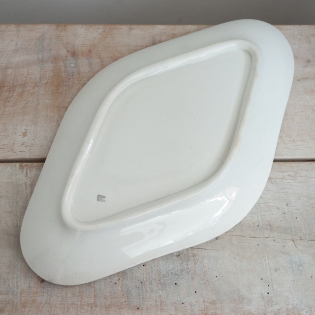 アンティーク ラヴィエ オーバル皿 フランス サンタマン製 SAINT AMAND