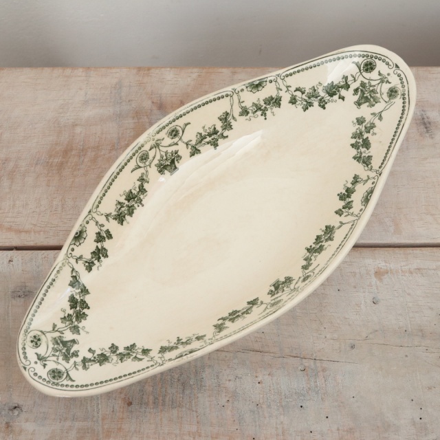 アンティーク ラヴィエ オーバル皿 CHAMPAGNE フランス バドンヴィレー  