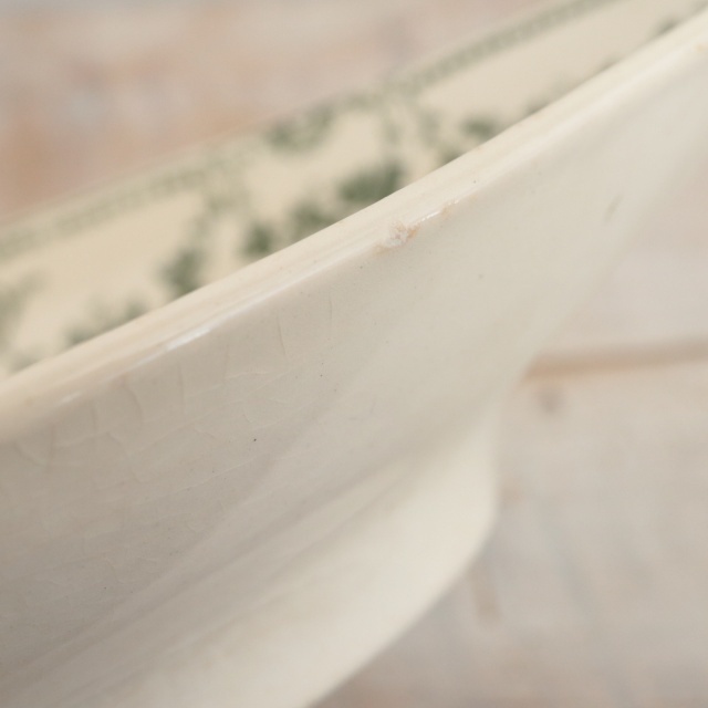 アンティーク ラヴィエ オーバル皿 CHAMPAGNE フランス バドンヴィレー