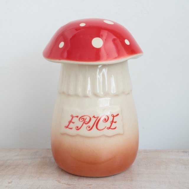 フランス ビンテージ キノコ キャニスター EPICE 香辛料