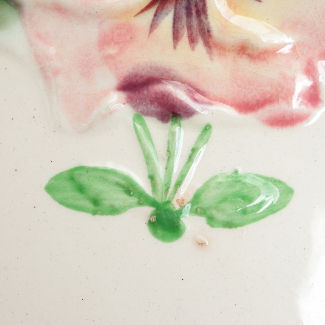 アンティークプレート デザート皿 パンジー バルボティーヌ